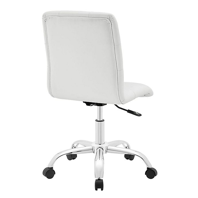 slide 3 of 4, Modway Prim Armless Mid-Back Office Chair - White, 1 ct