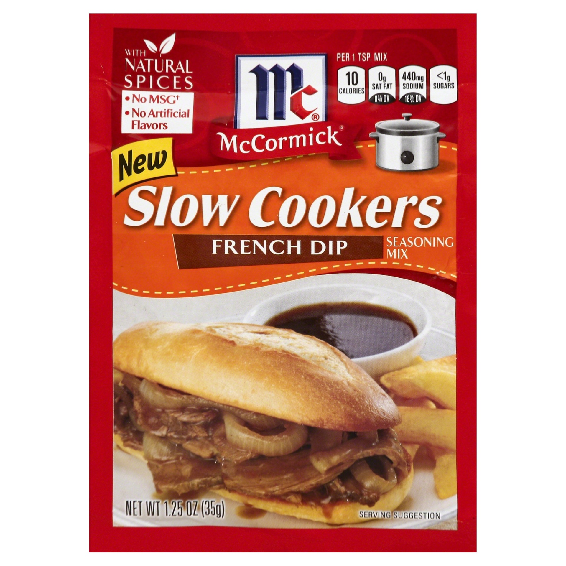 slide 1 of 1, McCormick Slow Cookers French Dip Seasoning Mix, 1.25 oz