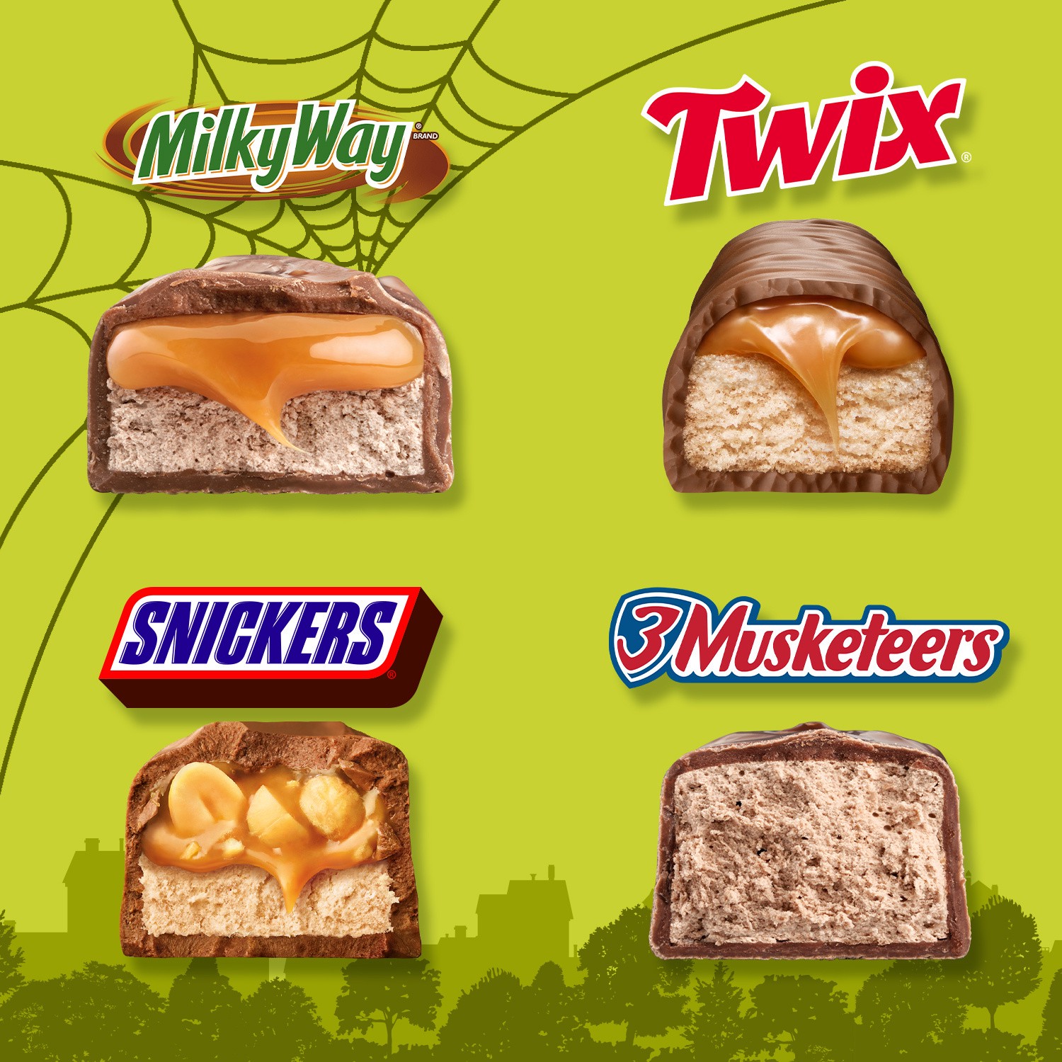 slide 7 of 8, Wrigley SNICKERS, TWIX, MILKY WAY & 3 MUSKETEERS Minis Halloween Candy Variety Pack, 295 Ct Bulk Bag, 82.36 oz