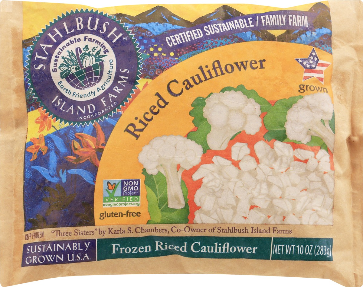 slide 4 of 12, Stahlbush Island Farms Riced Frozen Cauliflower 10 oz, 10 oz