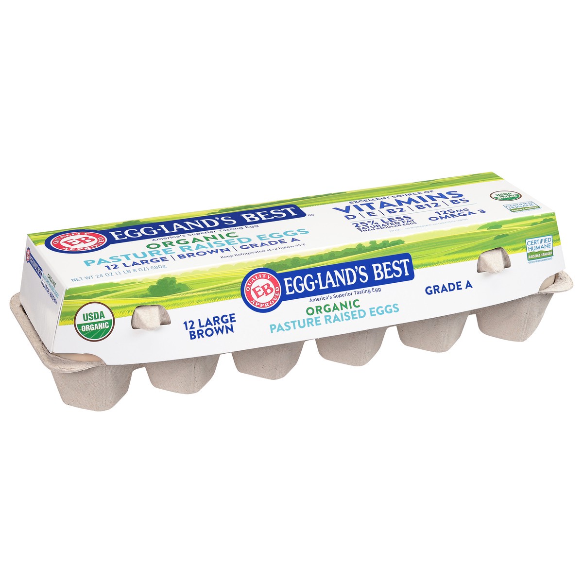 slide 4 of 9, Eggland's Best Pasture Raised Organic Large Brown Eggs, 12 count, 12 ct