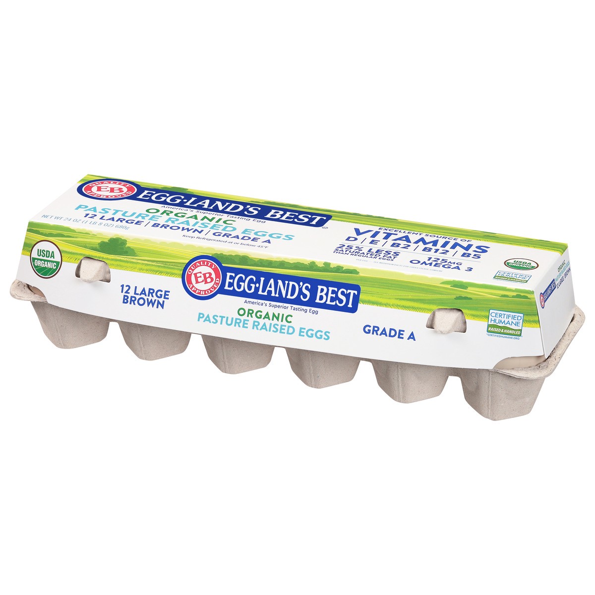 slide 3 of 9, Eggland's Best Pasture Raised Organic Large Brown Eggs, 12 count, 12 ct