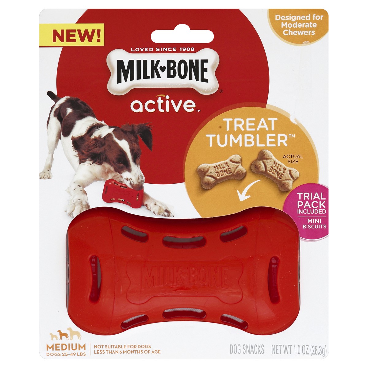 slide 6 of 11, Milk-Bone Active Medium (Dogs 25-49 lbs) Dog Snacks 1 oz, 1 ct