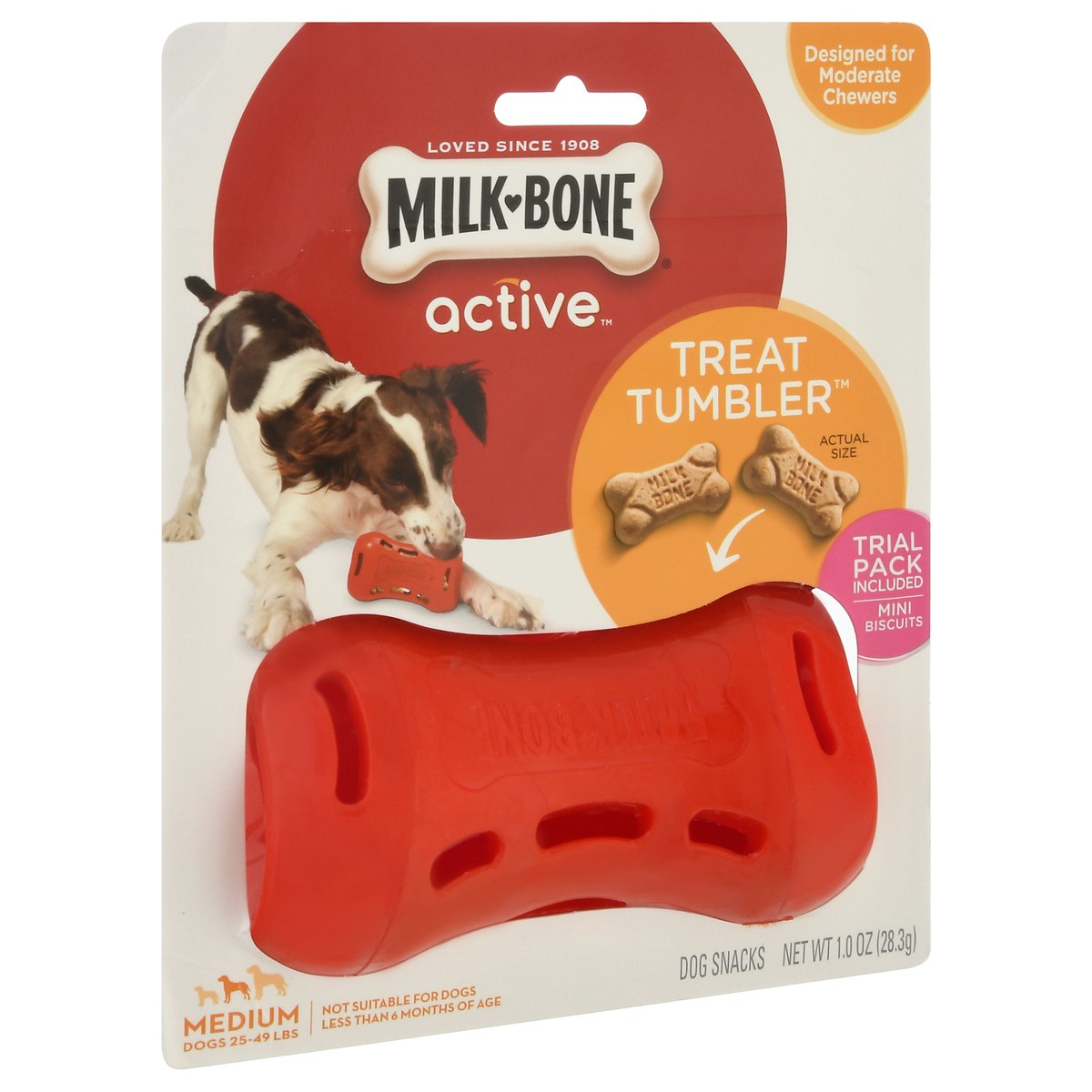 slide 10 of 11, Milk-Bone Active Medium (Dogs 25-49 lbs) Dog Snacks 1 oz, 1 ct