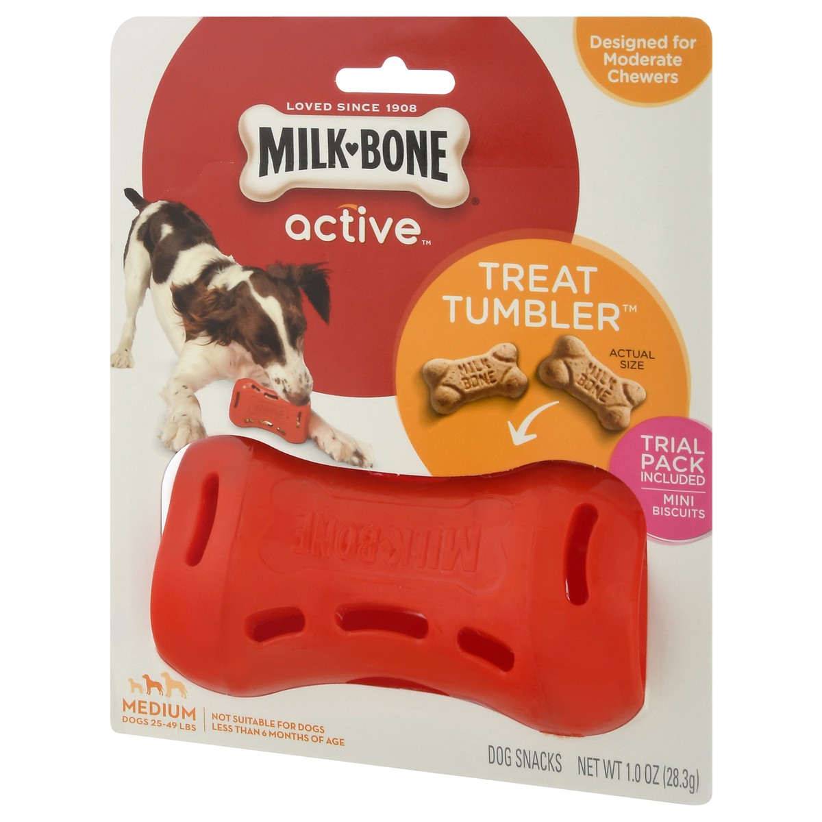 slide 7 of 11, Milk-Bone Active Medium (Dogs 25-49 lbs) Dog Snacks 1 oz, 1 ct