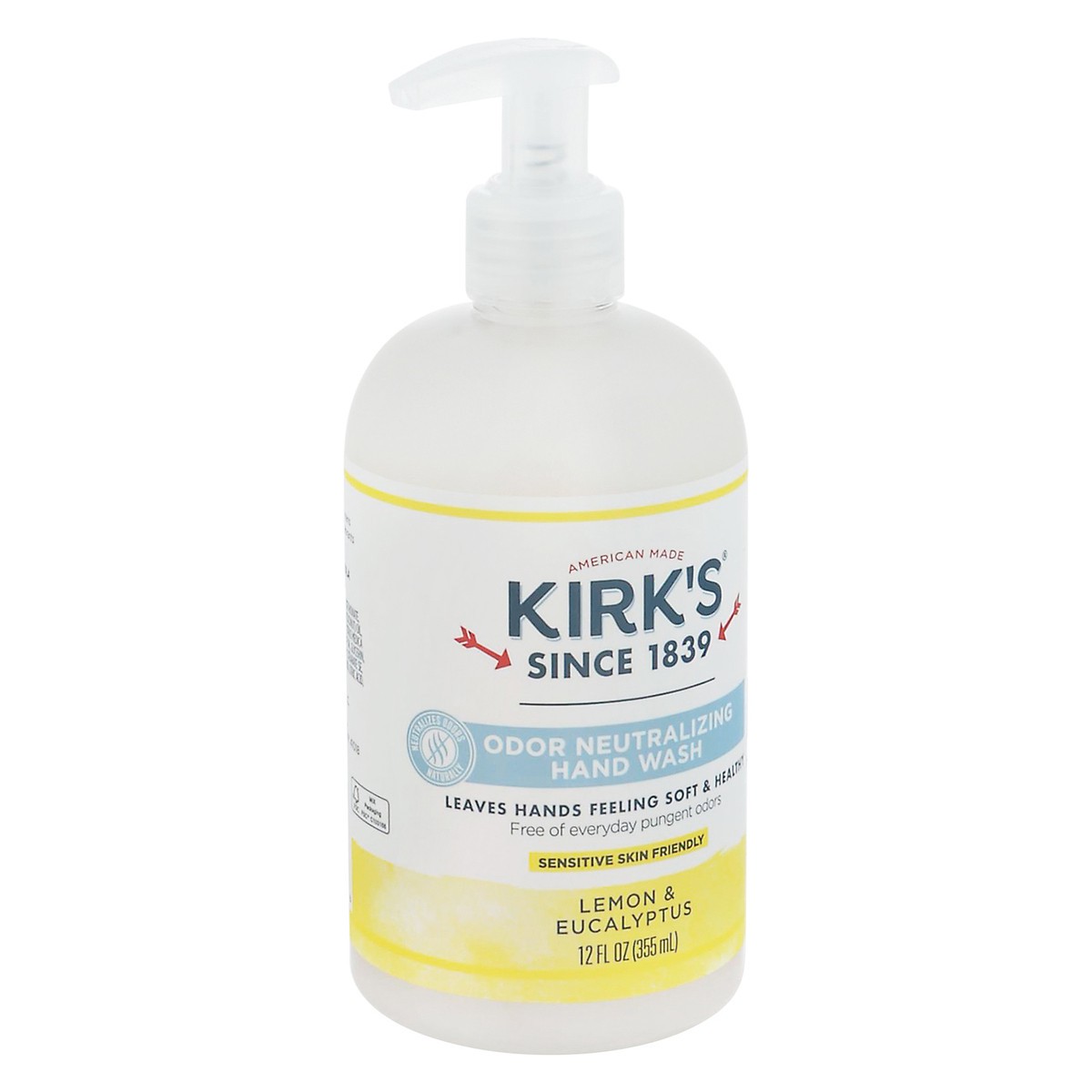 slide 3 of 9, Kirk's Lemon Eucalyptus Odor Neutralizing Hand Wash 12 fl oz, 12 fl oz