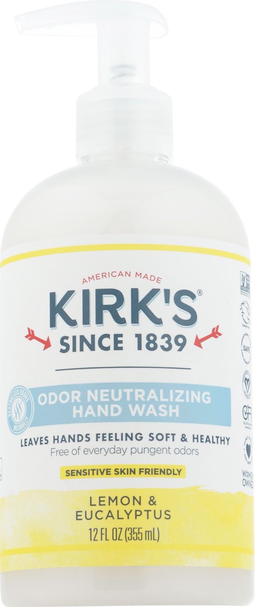 slide 8 of 9, Kirk's Lemon Eucalyptus Odor Neutralizing Hand Wash 12 fl oz, 12 fl oz