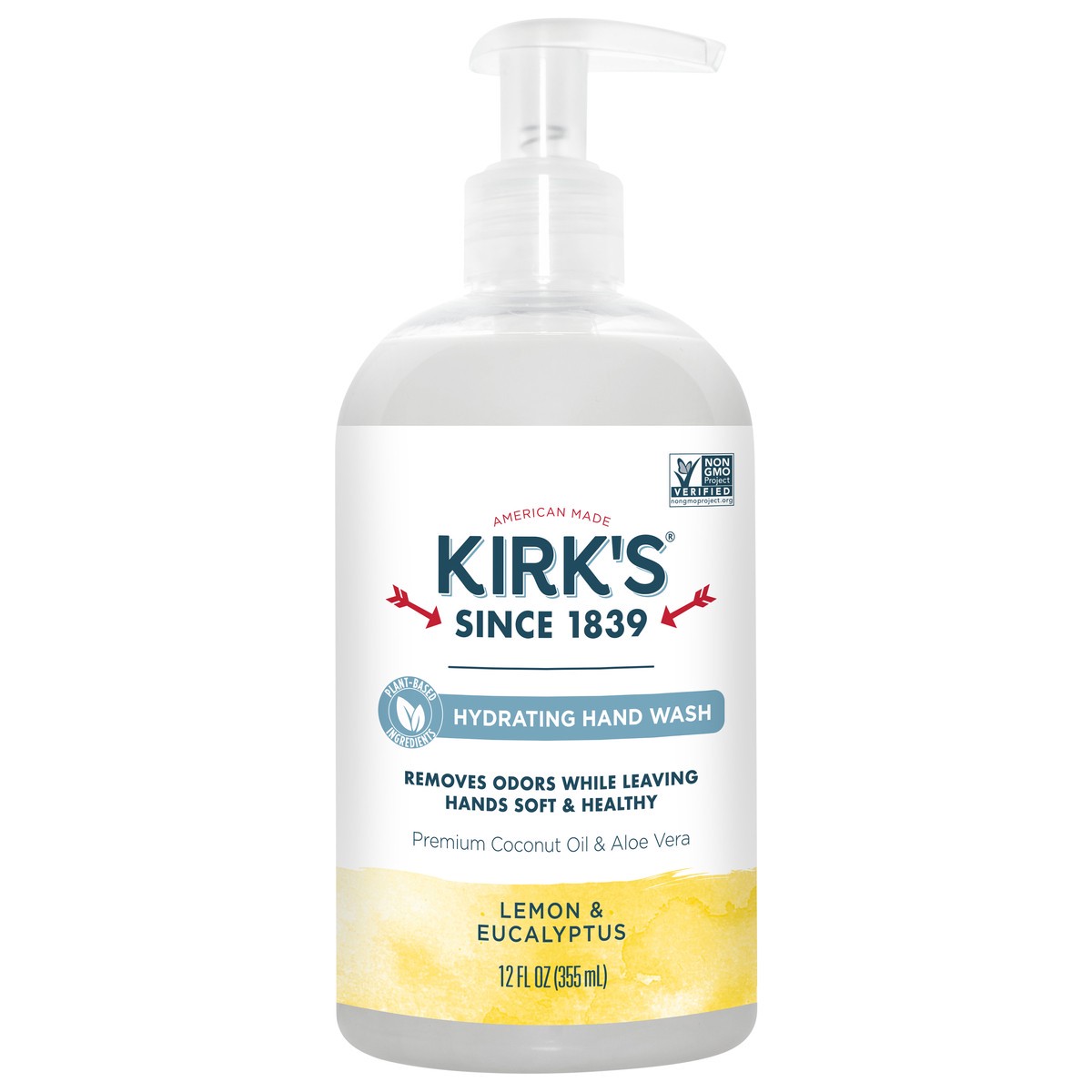 slide 1 of 9, Kirk's Lemon Eucalyptus Odor Neutralizing Hand Wash 12 fl oz, 12 fl oz