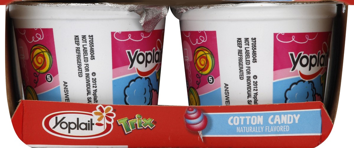 slide 3 of 4, Yoplait Trix Cotton Candy Low Fat Yogurts, 4 ct; 4 oz