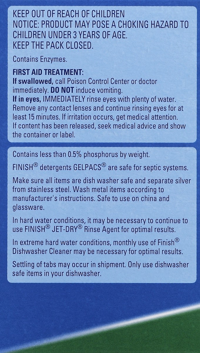 slide 3 of 6, Finish Automatic Dishwasher Detergent 20 ea, 20 ct