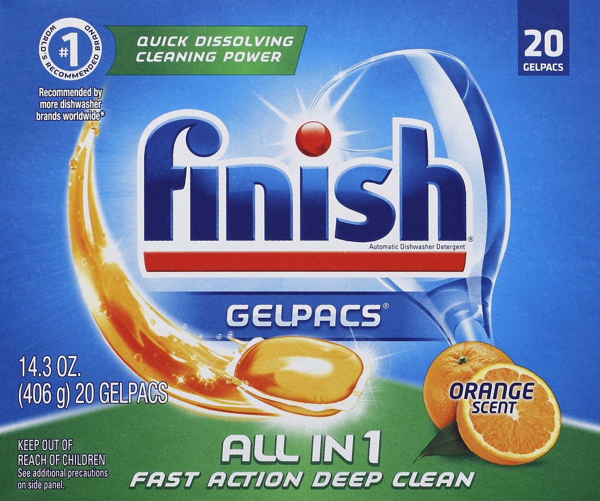 slide 1 of 6, Finish Automatic Dishwasher Detergent 20 ea, 20 ct