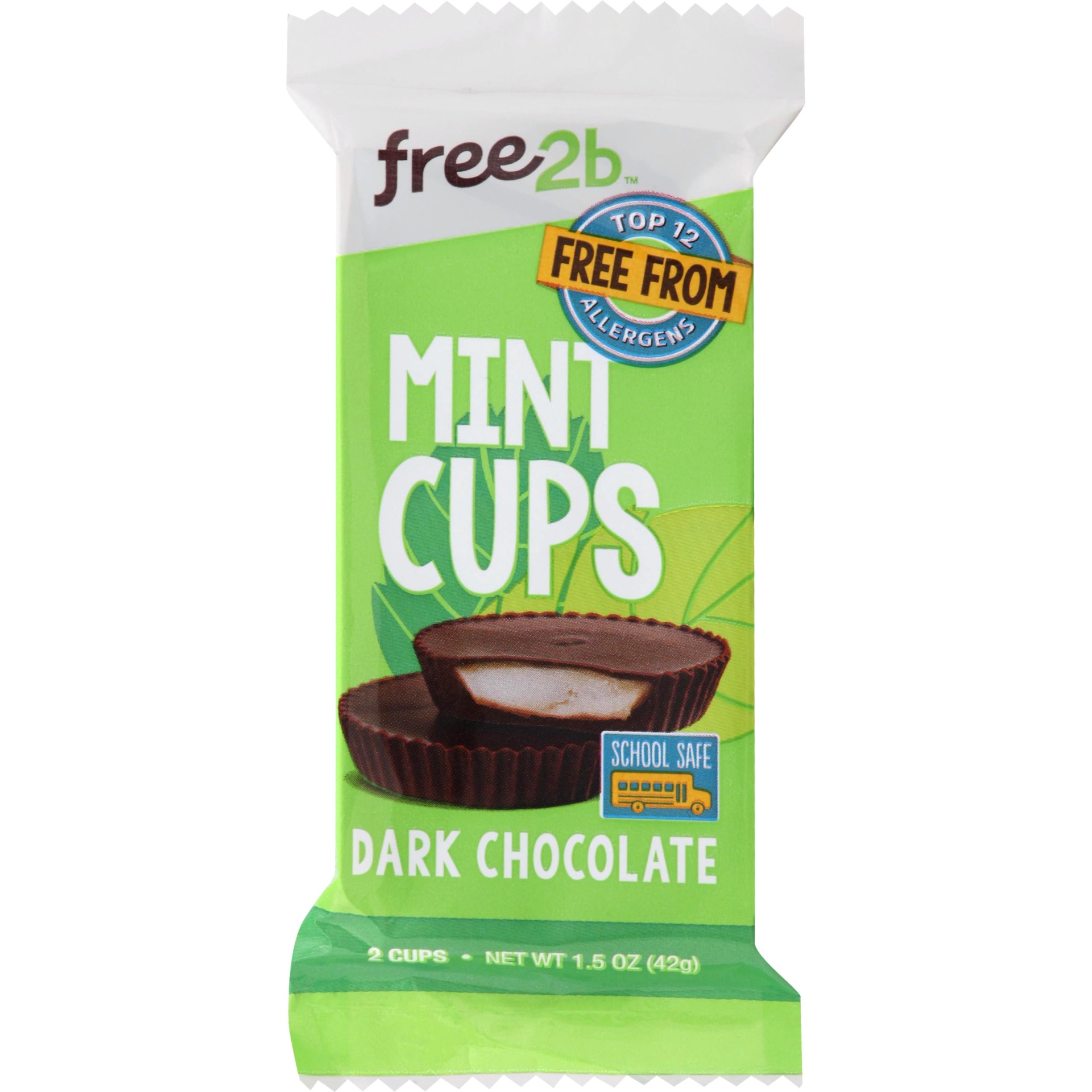 slide 1 of 1, free2b Dark Chocolate Mint Cups, 1.5 oz