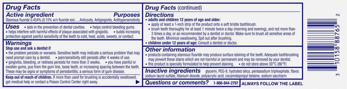 slide 8 of 10, Sensodyne + Gum Whitening Single Pack, 2 ct