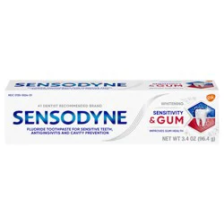 Sensodyne Sensitivity & Gum Teeth Whitening Sensitive Toothpaste - 3.4 Oz