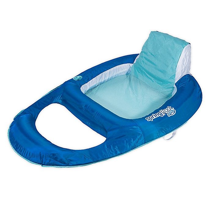 slide 1 of 1, Swim Ways SwimWays Spring Float Sit-Up Pool Recliner - Blue, 1 ct