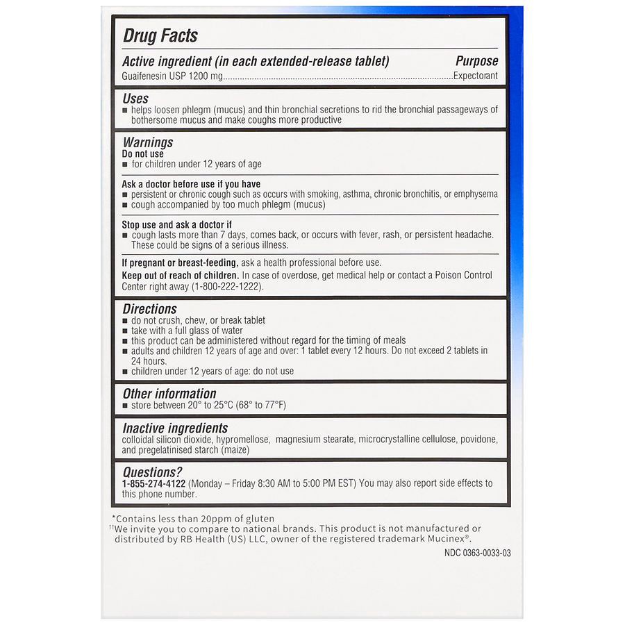 slide 3 of 5, Walgreens Mucus Relief ER Maximum Strength 12HR Tablets, 42 ct