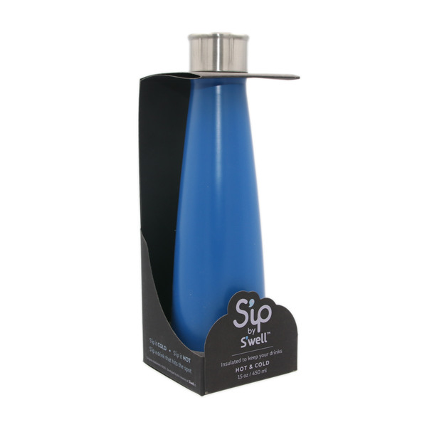 slide 1 of 1, S'well S'ip by S'well Stainless Steel Insulated Water Bottle - Jersey Blue, 15 oz