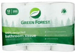 Green Forest Bathroom Tissue Toilet Paper Rolls, 12 rolls