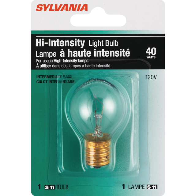 slide 1 of 1, Sylvania 40 Watt Hi Intensity Light Bulb, 1 ct