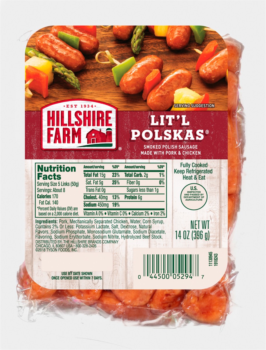 slide 3 of 6, Hillshire Farm Lit'l Polskas Smoked Sausage, 14 oz., 14 oz