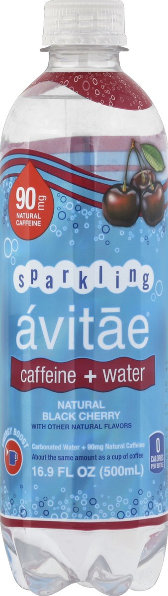 slide 1 of 4, Avitae Sparkling Caffeine + Water Natural Black Cherry - 16.9 fl oz, 16.9 fl oz