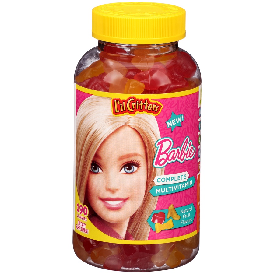 slide 1 of 6, L'il Critters Barbie Multivitamin Dietary Supplement Gummies, 190 ct