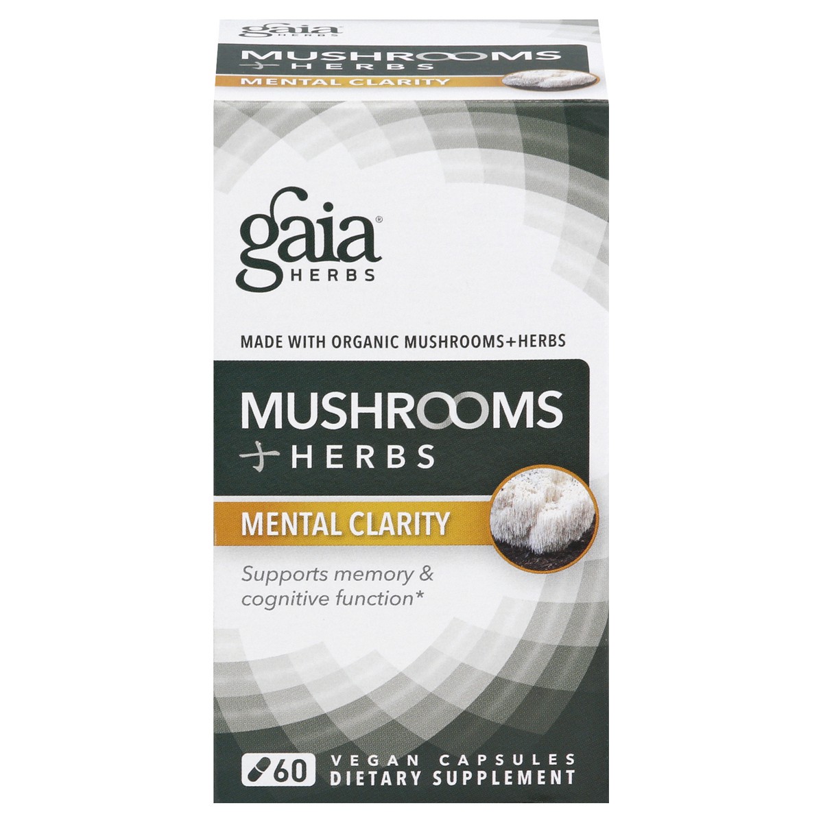 slide 10 of 10, Gaia Herbs Mushrooms Herbs 60 ea, 60 ct