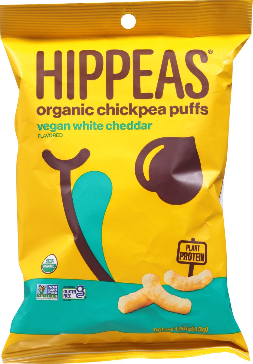 slide 6 of 9, HIPPEAS Organic Vegan White Cheddar Flavored Chickpea Puffs 1.5 oz, 1.5 oz