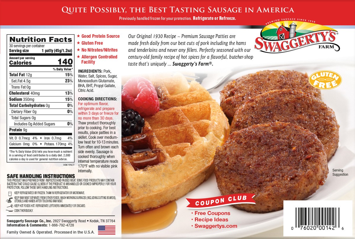 slide 2 of 11, Swaggerty's Farm Original 1930 Family Recipe, 45 oz