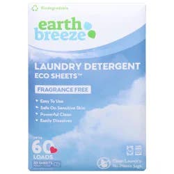 Earth Breeze Eco Sheets Fragrance Free Laundry Detergent - 30 ea