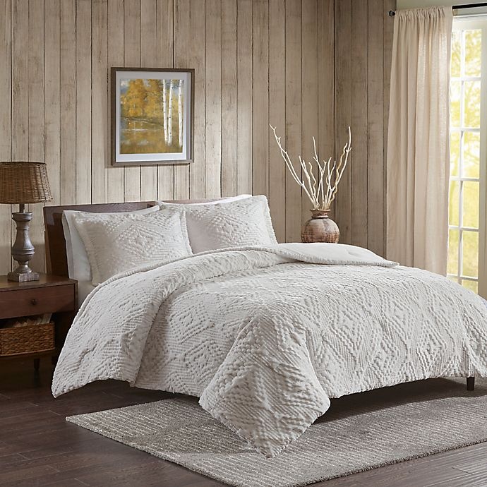 slide 2 of 4, Woolrich Teton Plush King/California King Coverlet Set - Ivory, 3 ct