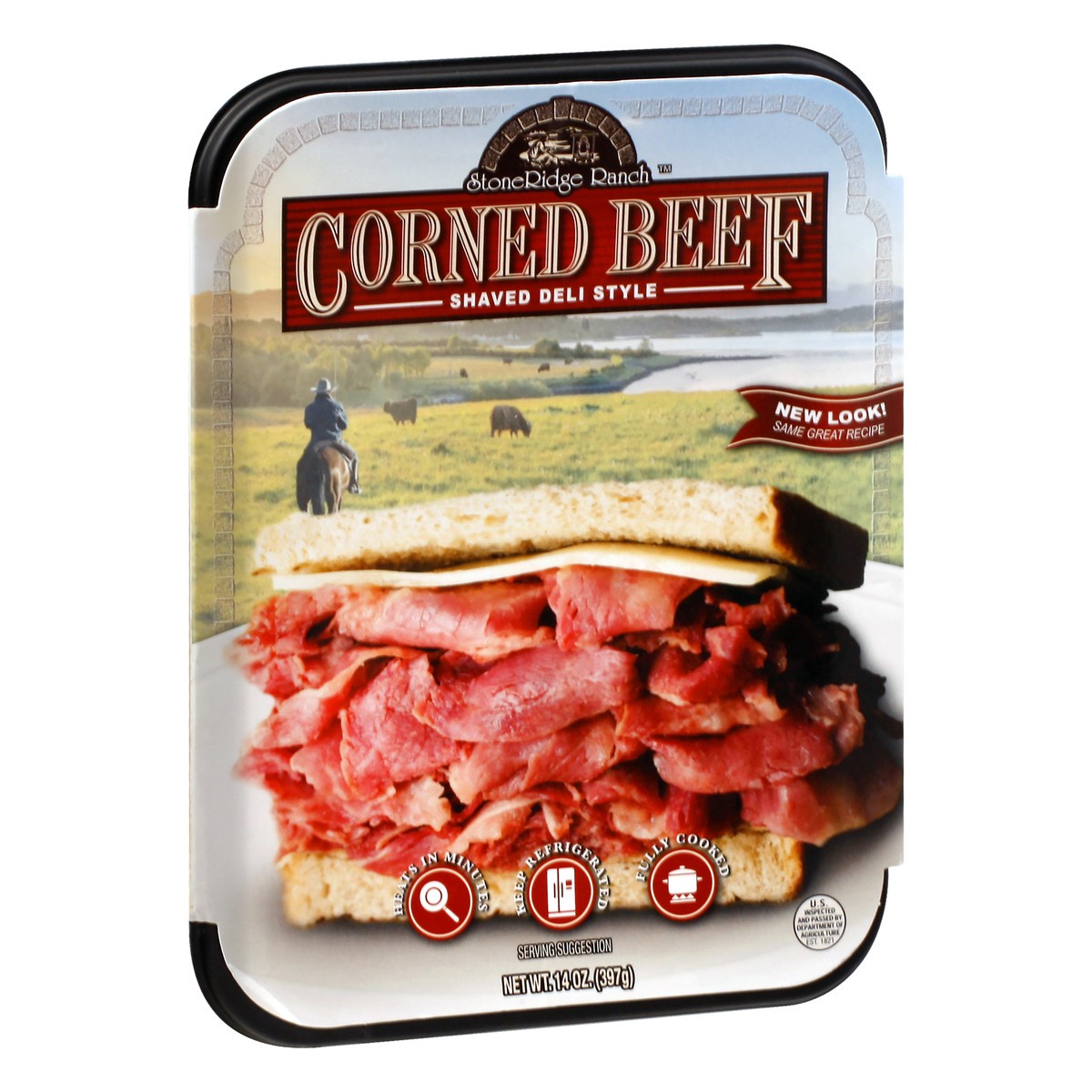 slide 6 of 9, StoneRidge Ranch Shaved Deli Style Corned Beef 14 oz, 14 oz