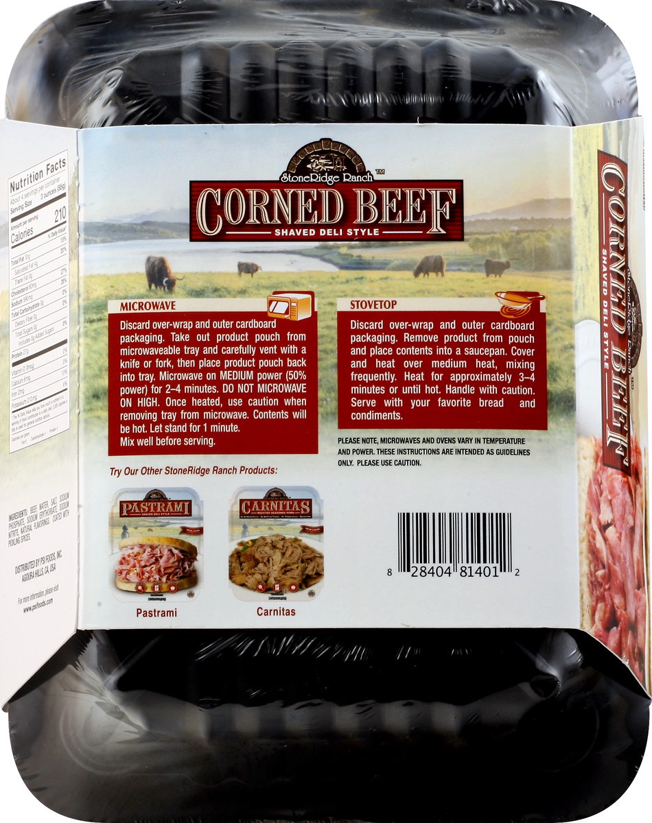 slide 5 of 9, StoneRidge Ranch Shaved Deli Style Corned Beef 14 oz, 14 oz