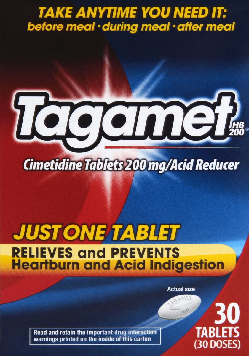 slide 3 of 5, Tagamet HB 200 mg Cimetidine Acid Reducer and Heartburn Relief, 30 Count, 30 ct; 200 mg