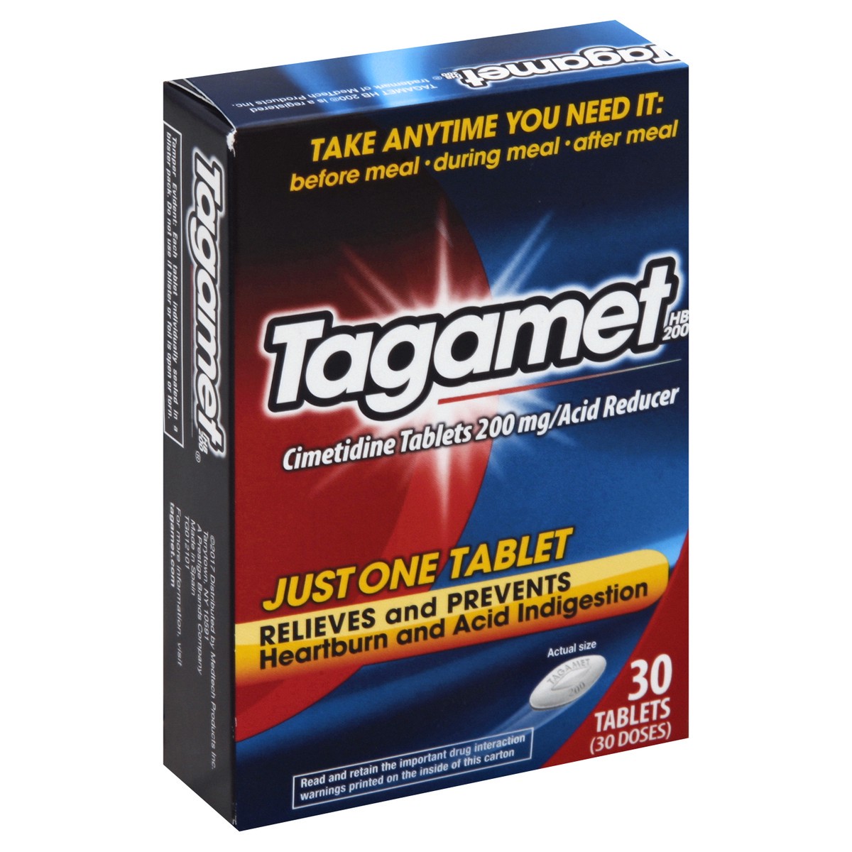 slide 2 of 5, Tagamet HB 200 mg Cimetidine Acid Reducer and Heartburn Relief, 30 Count, 30 ct; 200 mg