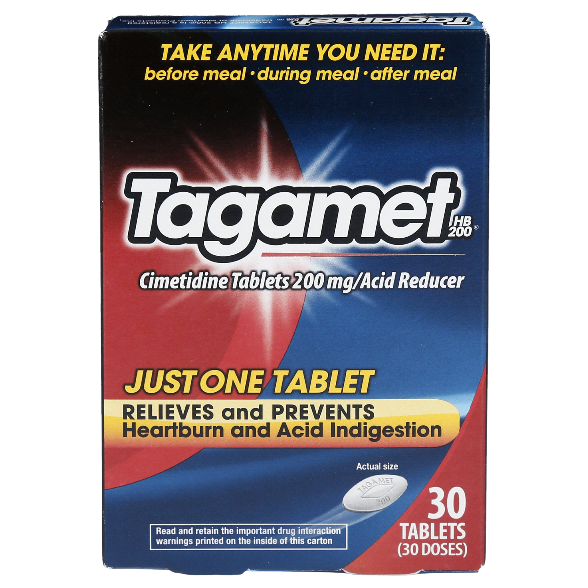 slide 1 of 5, Tagamet HB 200 mg Cimetidine Acid Reducer and Heartburn Relief, 30 Count, 30 ct; 200 mg
