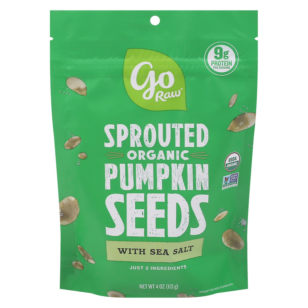 slide 1 of 9, Go Raw Sprouted Organic Pumpkin Seeds with Sea Salt, 4 oz