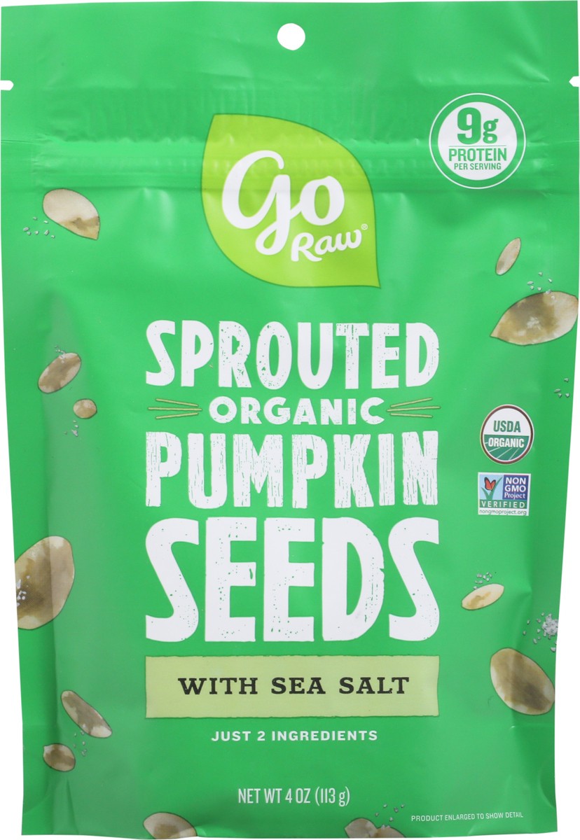 slide 6 of 9, Go Raw Sprouted Organic Pumpkin Seeds with Sea Salt, 4 oz