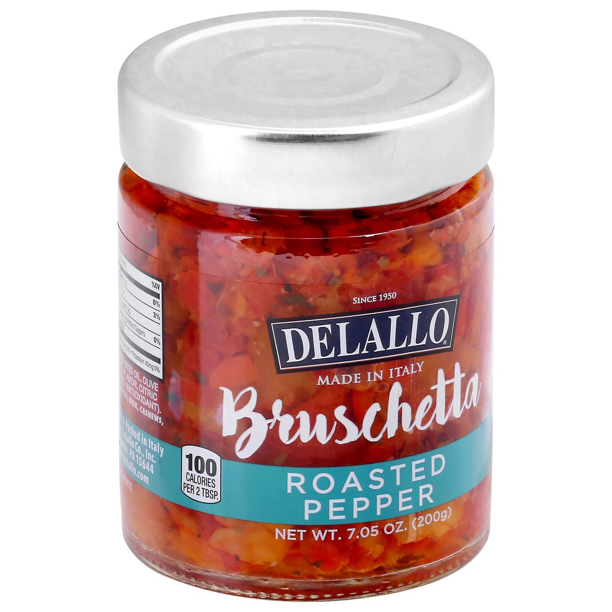 slide 2 of 8, DeLallo Roasted Red Pepper Bruschetta, 7.05 oz