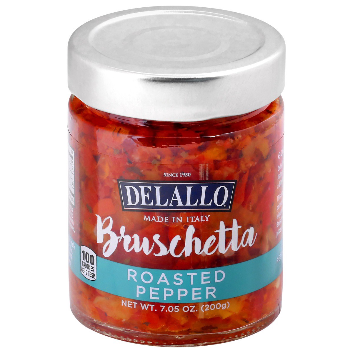 slide 1 of 8, DeLallo Roasted Red Pepper Bruschetta, 7.05 oz