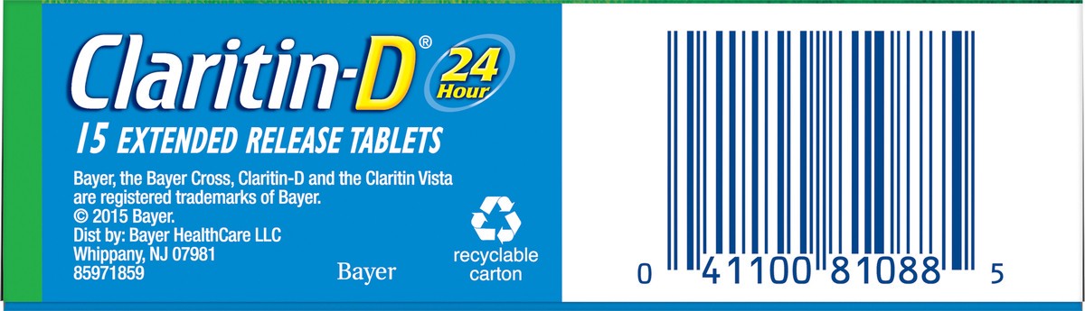 slide 4 of 7, Claritin-D Non-Drowsy Indoor & Outdoor Allergies Allergy Relief Extended Release Tablets, 15 ct