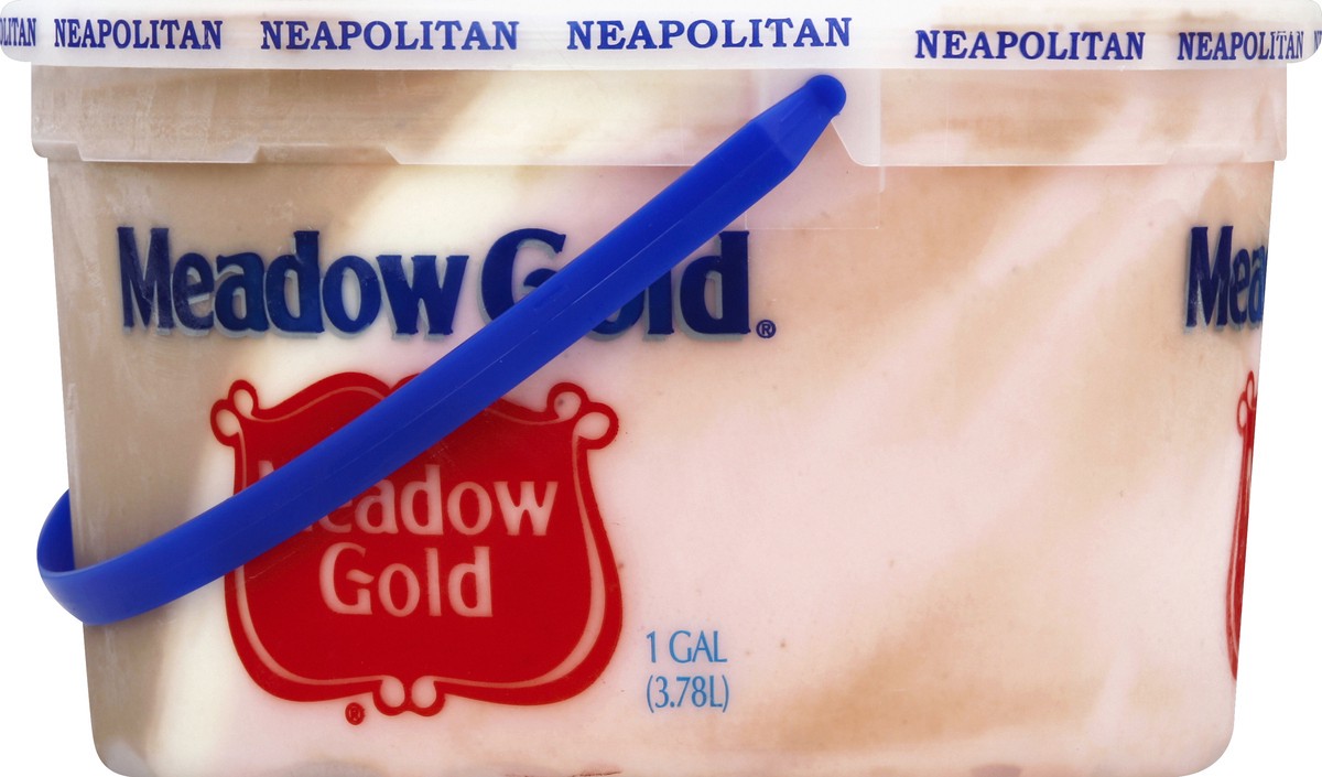 slide 2 of 6, Meadow Gold Neapolitan Ice Cream 1 gal, 128 fl oz