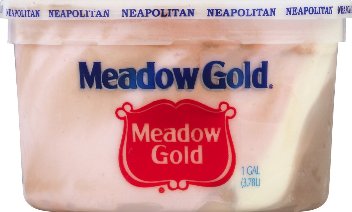 slide 3 of 6, Meadow Gold Neapolitan Ice Cream 1 gal, 128 fl oz