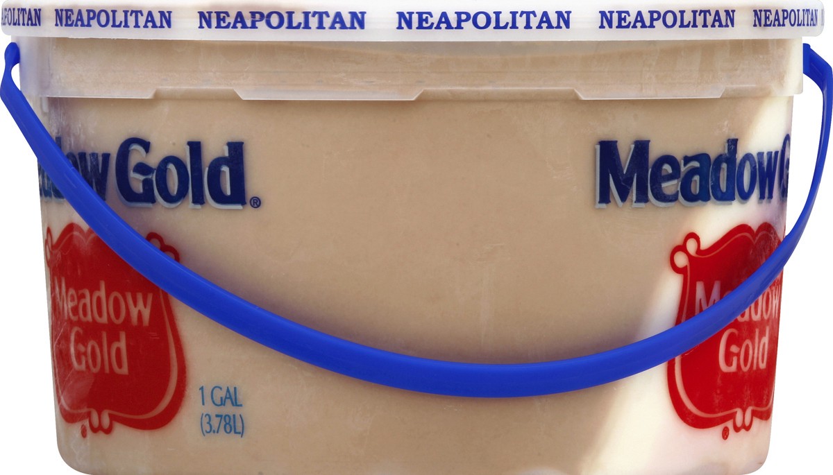 slide 4 of 6, Meadow Gold Neapolitan Ice Cream 1 gal, 128 fl oz