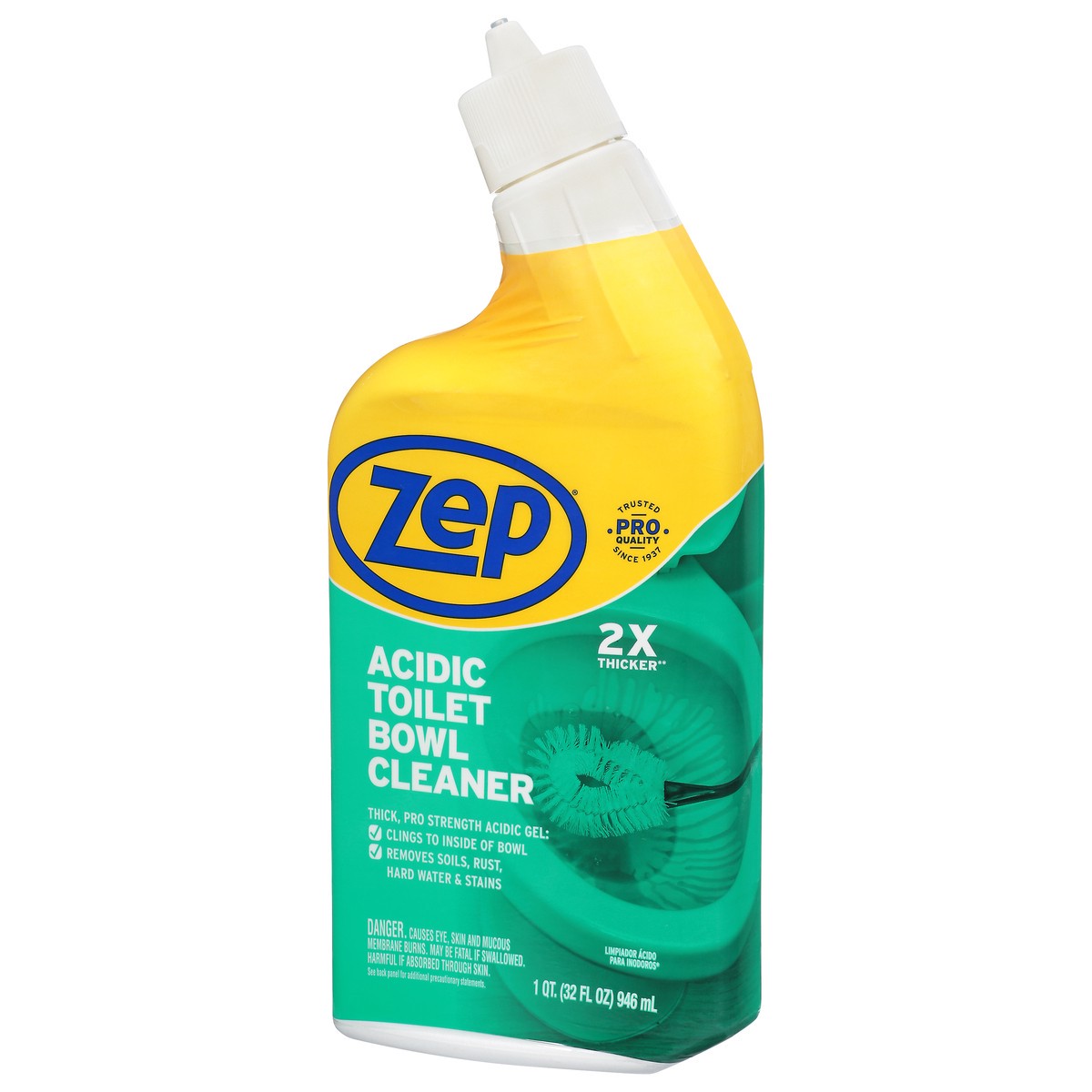 slide 3 of 9, Zep Acidic Toilet Bowl Cleaner, 32 oz