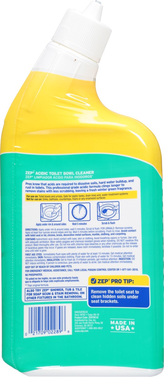 slide 2 of 9, Zep Acidic Toilet Bowl Cleaner, 32 oz