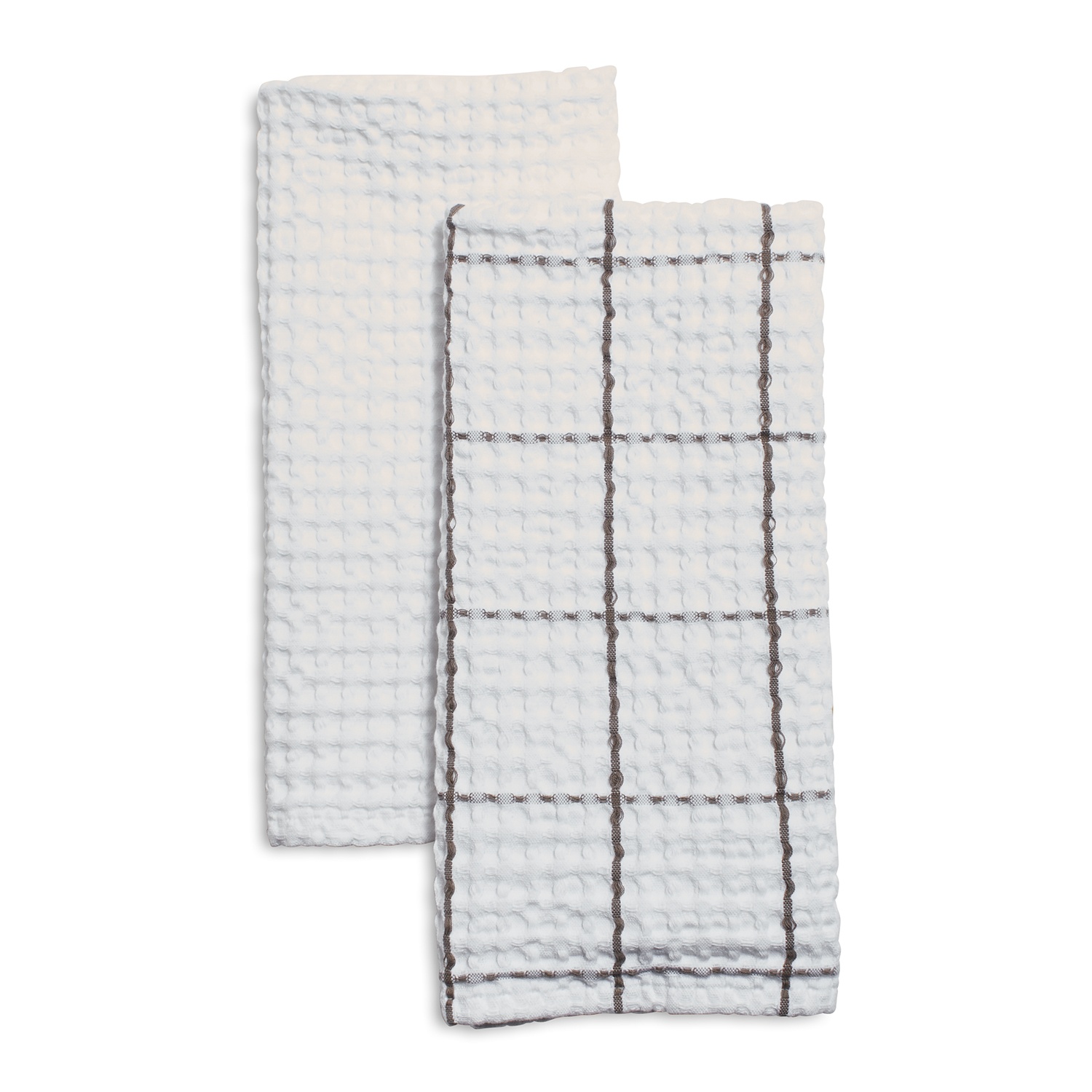 slide 1 of 1, Sur La Table Washed Waffle Kitchen Towels, Dove Grey, 2 ct