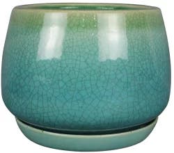 Everyday Living Dripping Geo Bell Planter - Green/Blue