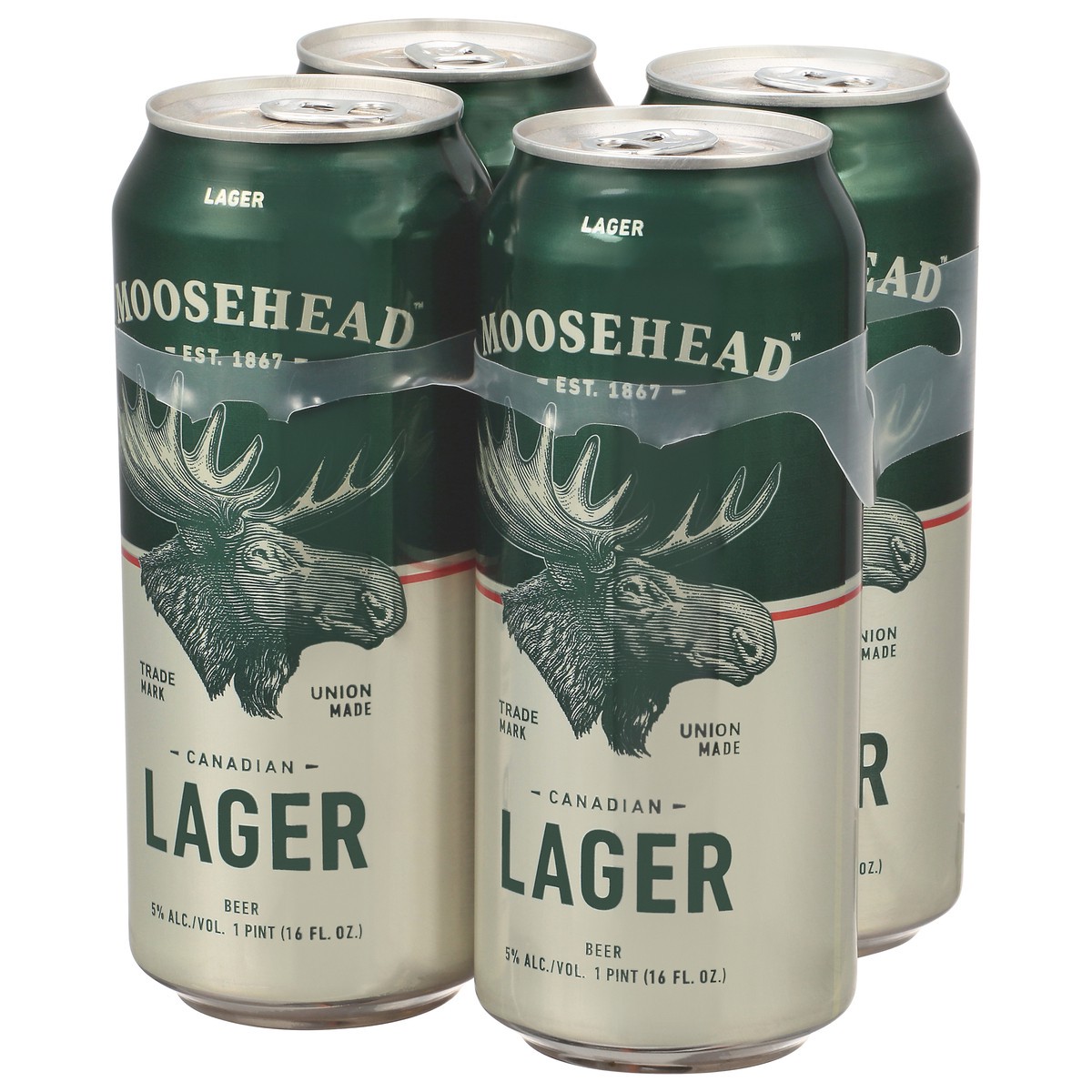 slide 8 of 9, Moosehead Canadian Lager Beer 4 - 1 pt Cans, 4 ct; 12 oz