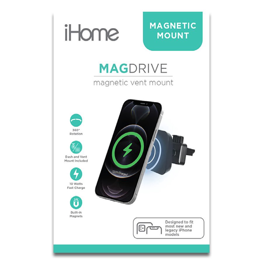 slide 1 of 1, iHome Magdrive Magnetic Car Vent Mount, 1 ct
